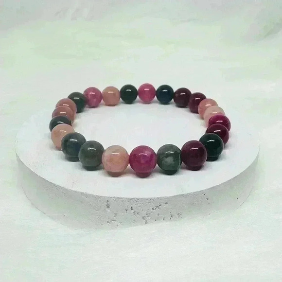 Joys Happy Place Jewelry - Berries Tourmaline Stone Beaded Bracelet